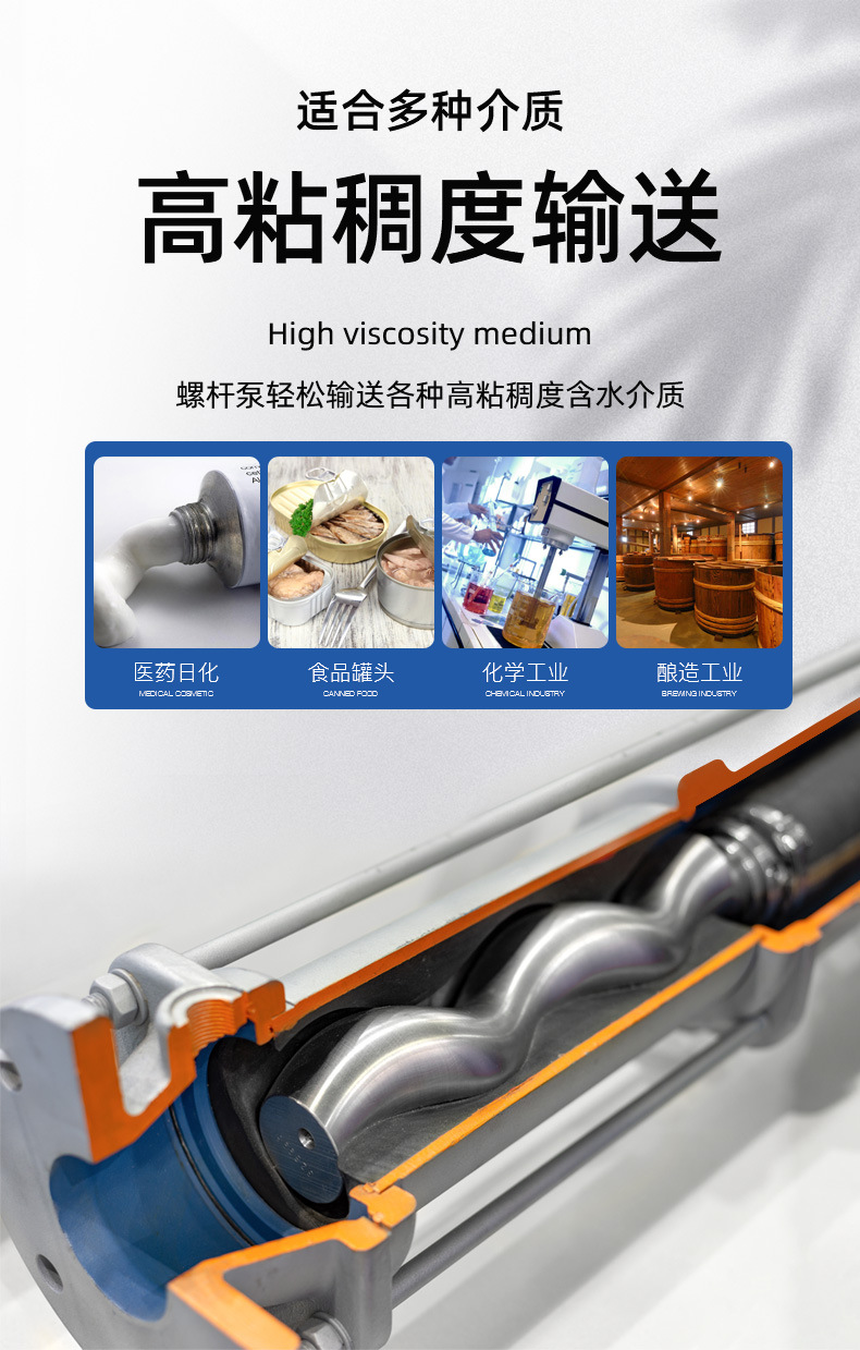 衛(wèi)生級單螺桿泵用途